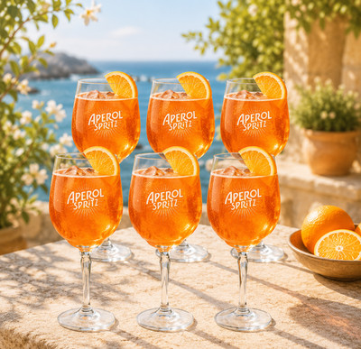 6x Aperol Spritz Signature 0,45 l   Original Aperitif-Gläser Set