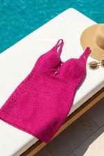 Tankini top padded plunge TOP ONLY 32F and 34E new by Freya