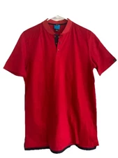 Nike NikeLab X Federer RF Summer 2016 Henley Tennis Polo Shirt M Red 826885-687