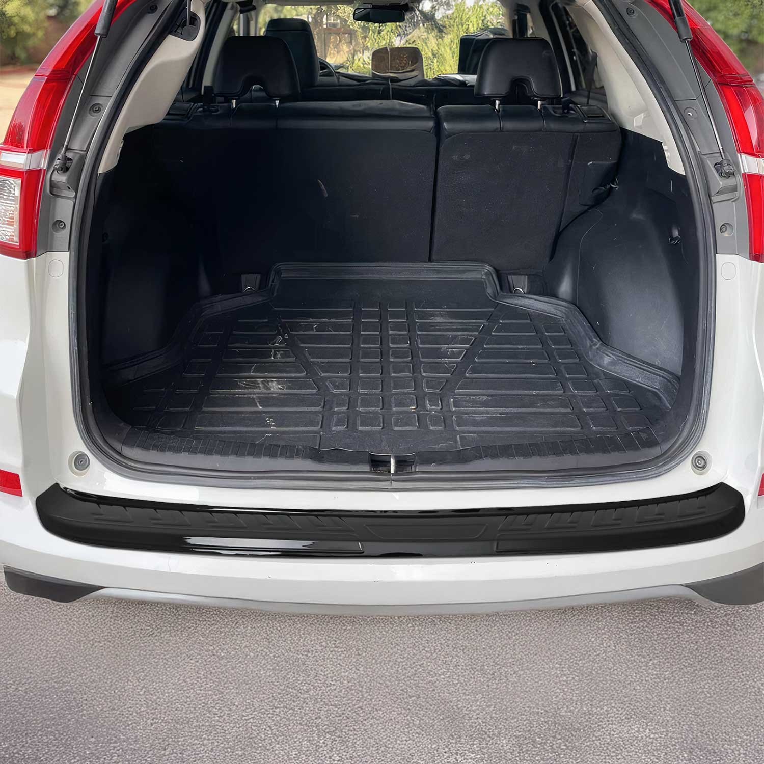 Évitez les rayures de coffre : protection pare-chocs Honda CR-V IV acryl noir