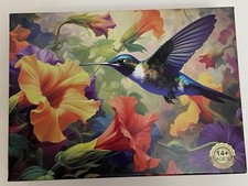 500 Pieces Puzzle Hummingbird Floral Flowers Garden Scenery