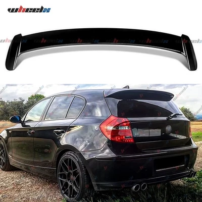 WHEELX FOR BMW 1 SERIES E81 E87 GLOSS BLACK REAR BOOT ROOF SPOILER WING M STYLE 2004-11