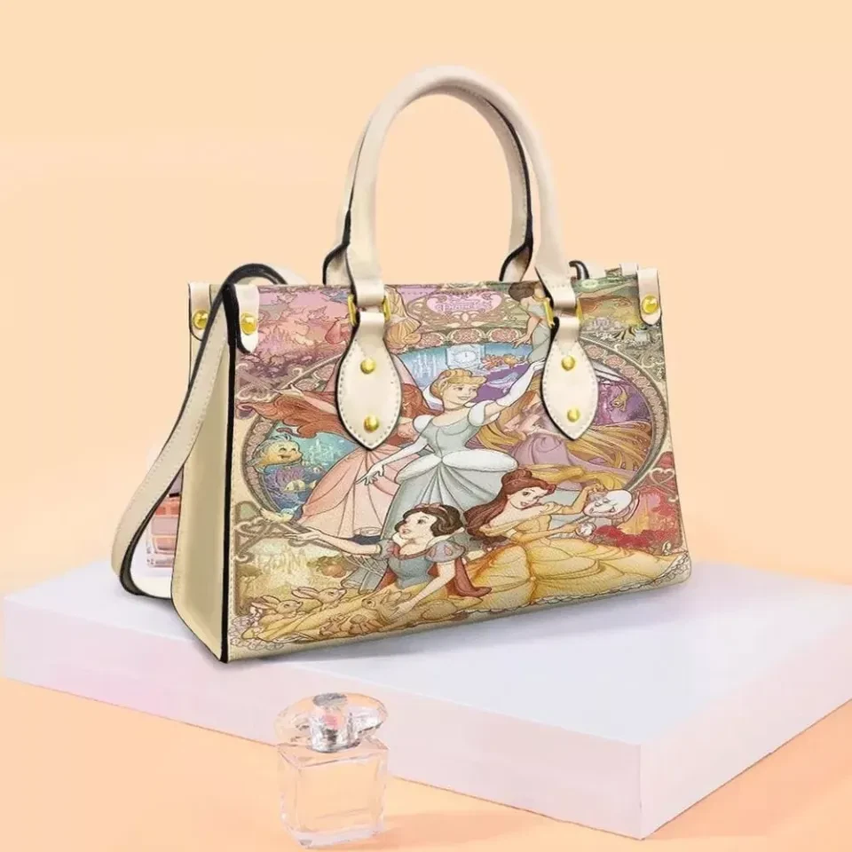 Disney Princesses Leather Handbag, Disney Princess Lovers Gift