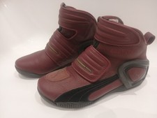 Puma Motorradstiefel - rotes Leder Gore-Tex knöchellang - Größe EU42