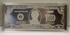 1997 Washington Mint 4 oz .999 Silver $2 Jefferson Currency Bill Design