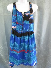 Y2K I heart Ronson Tie Dye Print Dress Size 8 NWT Scarf Hem
