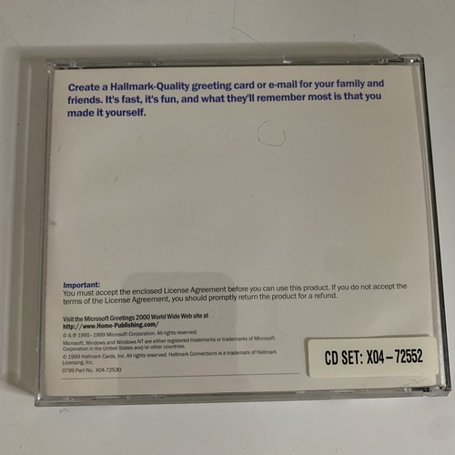 Microsoft Greetings 2000 Hallmark Collections for PC X04-72552 - 第 2/4 張圖片