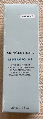 SKINCEUTICALS RESVERATROL B E Night Concentrate Full Size 1 Oz Sealed Fresh Auth