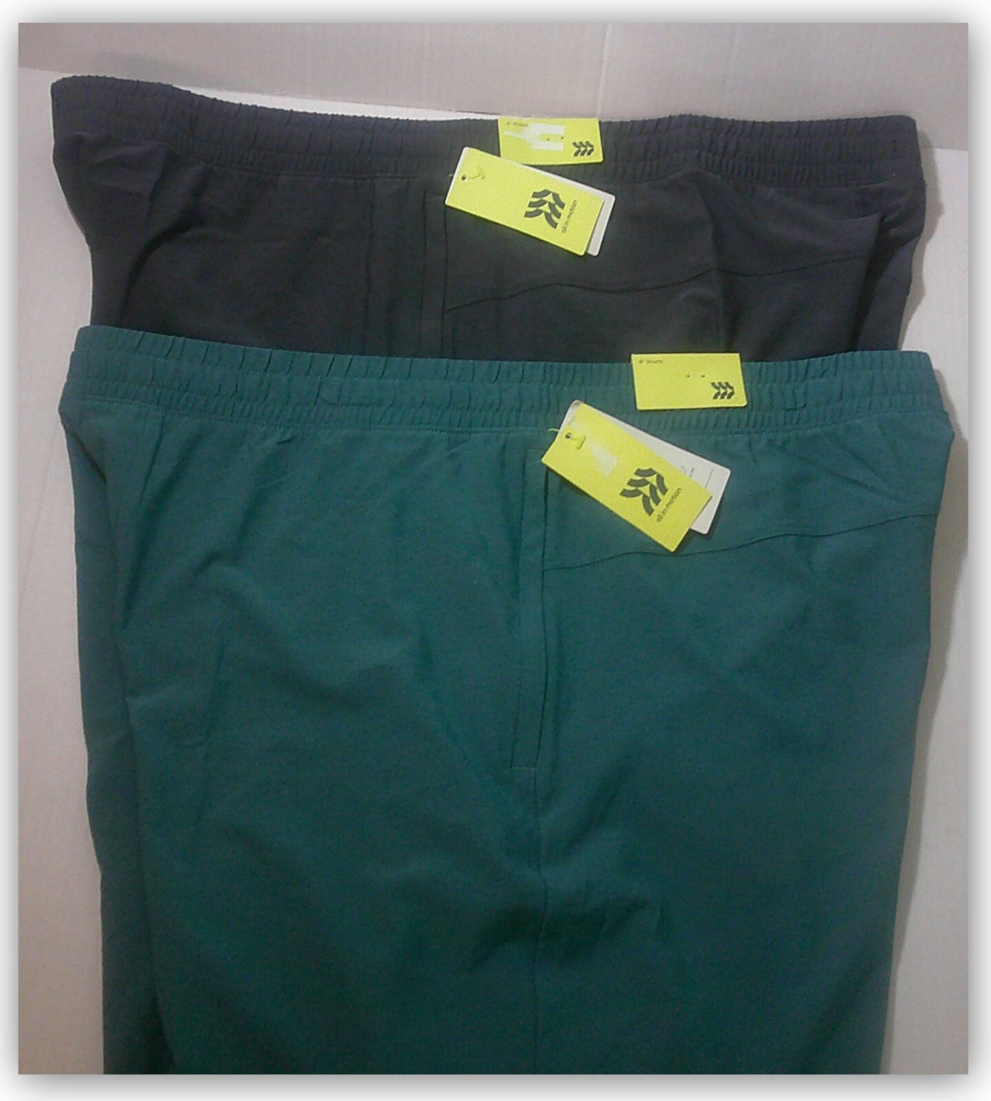 Men's Woven Every Day Shorts 8"  All in Motion Teal/Dark or light Gray/Brown