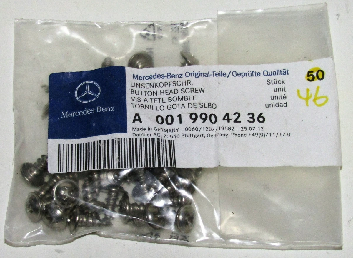 NEW GENUINE MERCEDES BENZ BUTTON HEAD SCREW LOT OF 46 OEM PART NO  