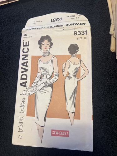 VINTAGE ADVANCE sewing PRINTED pattern 9331 CUT size 12 - Picture 1 of 4
