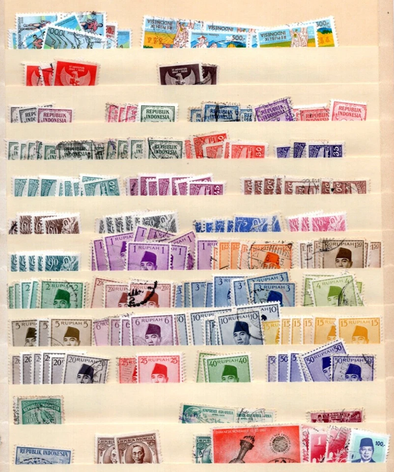 INDONESIA 1960-70s LARGE COLLECTION OF HUNDREDS, MINT & USED, MANY COMPLETE SETS - Image 2 of 4