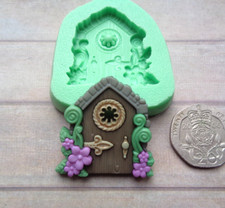 Mini Craft Mould: Ornate Pointed Top FAIRY DOOR (30x32mm) Clay Resin Cupcake 