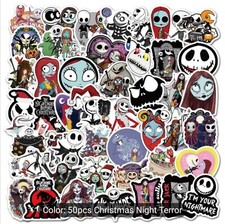 10 PCS Halloween Nightmare Before Christmas 2 Stickers BRAND NEW