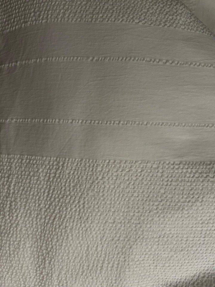 John Lewis Stripe Waffle Duvet Cover White single bed eBay