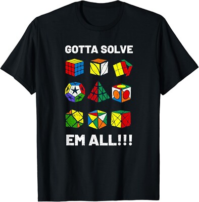 Competitive Puzzle Cube Gotta Solve Em All Speed Cubing Gift Unisex T-Shirt