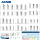 AZDENT Dental Diamond Burs FG for High Speed Handpiece Friction Grip 100 Types