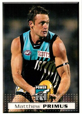 2004 PORT ADELAIDE POWER AFL Premiers Card MATTHEW PRIMUS Mercury