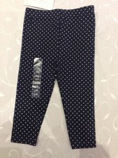 Ralph Lauren Baby Girl's Navy Polka Dot Leggings (Size 12 Months)