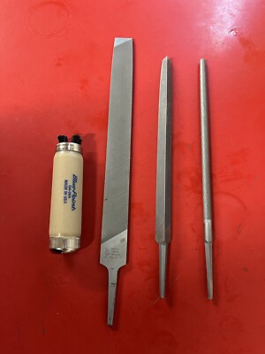 BAHCO Tools NEW 3pc Assorted File Set w/ Blue-Point Adjustable File Handle GA98A