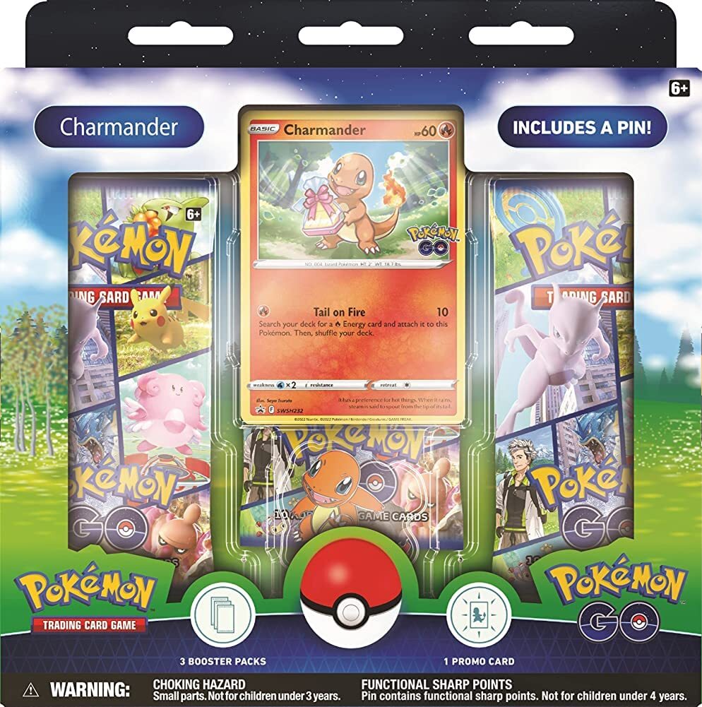 Pokemon TCG: Pokemon GO Bulbasaur/Charmander/Squirtle Pin Collection Box (1 at R