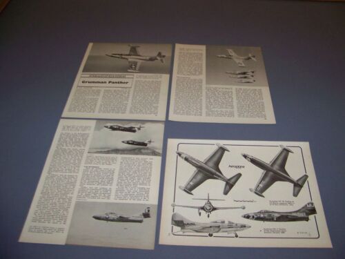 VINTAGE..GRUMMAN F9F PANTHER..HISTORY/5-VIEWS/PHOTOS..RARE!! (181P) - Afbeelding 1 van 5