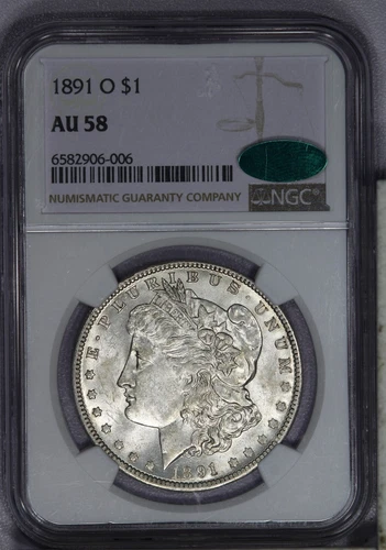 1891-O Morgan Silver Dollar NGC AU58 CAC