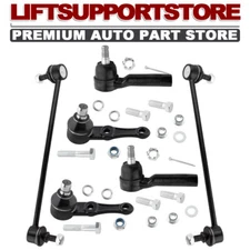 6PCS Front Lower Ball Joints Outer Tie Rod Ends Sway Bars For Kia Spectra 1.8L