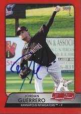 Jordan Guerrero 2015 Kannapolis Intimidators Signed Card