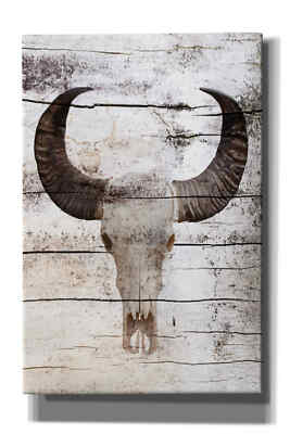Epic Graffiti 'Bullock Skull' by Irena Orlov, Giclee Canvas Wall Art