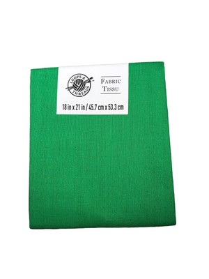 Green Fabric 100% Cotton 18 x 21 Inches Solid Loops & Thread Tissu
