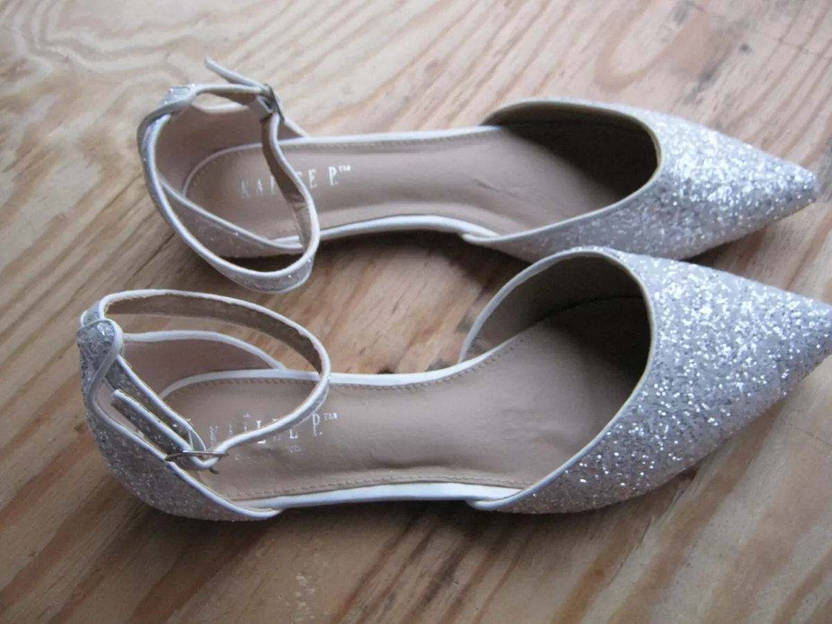 Silver flat shoes size best sale 11