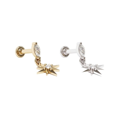 YADOCA 16G 18G Tragus Earrings for Women Flat