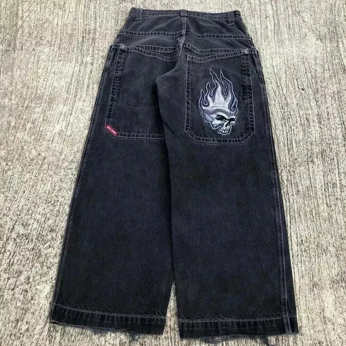 Unisex JNCO Hip-Hop Baggy Freizeit Skateboard Denim Retro weites Bein Hose 2025 - Bild 9 von 39