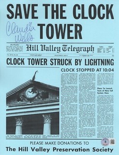 Claudia Wells Signed Back To The Future Saved The Clock Tower Flyer Auto Beckett