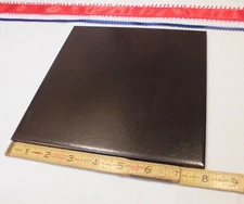 1 pc.  8" *Rich Black* Ceramic / Porcelain Floor Tile, actual size 7-7/8"   New