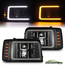 Fit 1992-1996 Ford F-Series/Bronco PRO-Series Projector Headlights Black