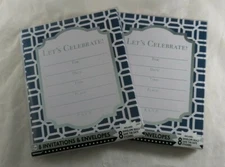 Amscan Let's Celebrate Invitations & Envelopes Seals & Stickers 2 Packs 16 Total