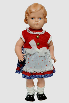 Alte Minerva Charakter Puppe Puppen doll 28cm Mädvhen geformte Haare doll dolls