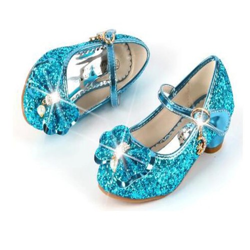 Scarpe in pelle bambini ragazze danza glitter scarpe moda ragazze festa ballo scarpa - Foto 5 di 21