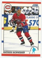MATHIEU SCHNEIDER 1990-91 SCORE ROOKIE CARD NEAR MINT+ CONDITION