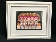 Framed and Matted High Stepping Baby Showgirls Color Photo Print 10x12