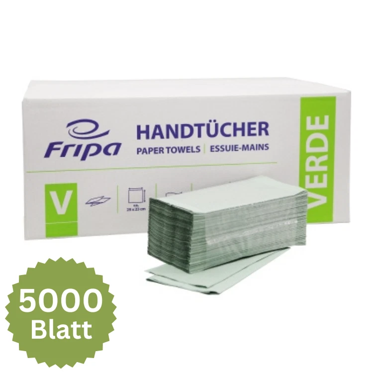 TORK 5000 Blatt Fripa Papierhandtücher Handtuchpapier Verde 1-lag grün 100% RC