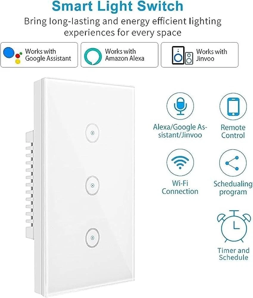 Smart Switch: Wifi Controlled 1-Gang Switch! Works w/ Google Home & Alexa! - New