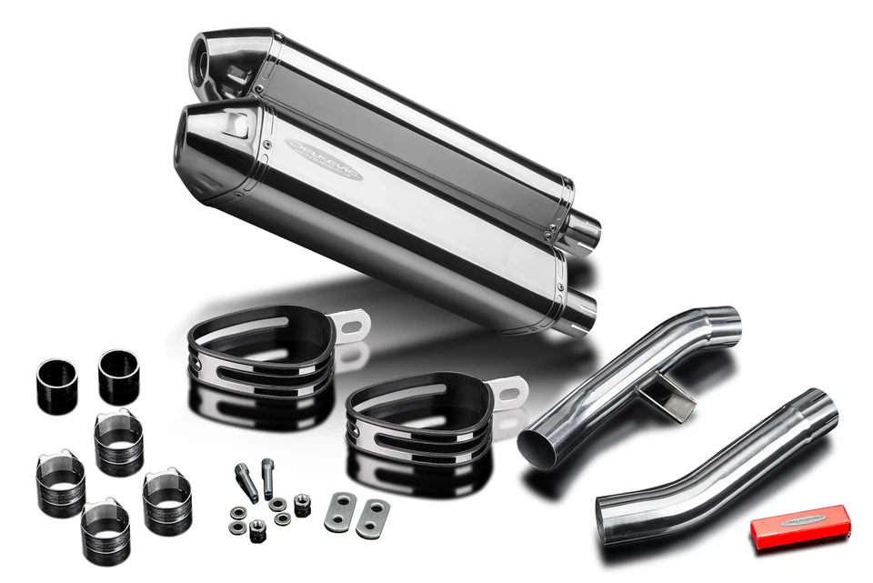 Yamaha FJR1300 06-24 Delkevic Slip On 17" Stainless Tri-Oval Muffler Exhaust Kit - Image 4 of 4