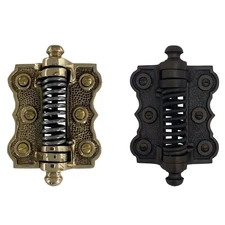 Brass or Bronze Victorian Style Springing Screen Door Hinge