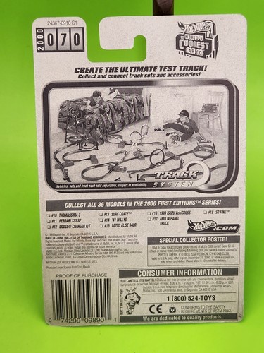 Hot Wheels 2000 First Editions Series 10/36 #070 THOMASSIMA III - Red - Vgc Pkg - Picture 3 of 3