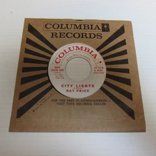 Ray Price "City Lights" (DJ) 45rpm Record on Columbia #41191 - 1958