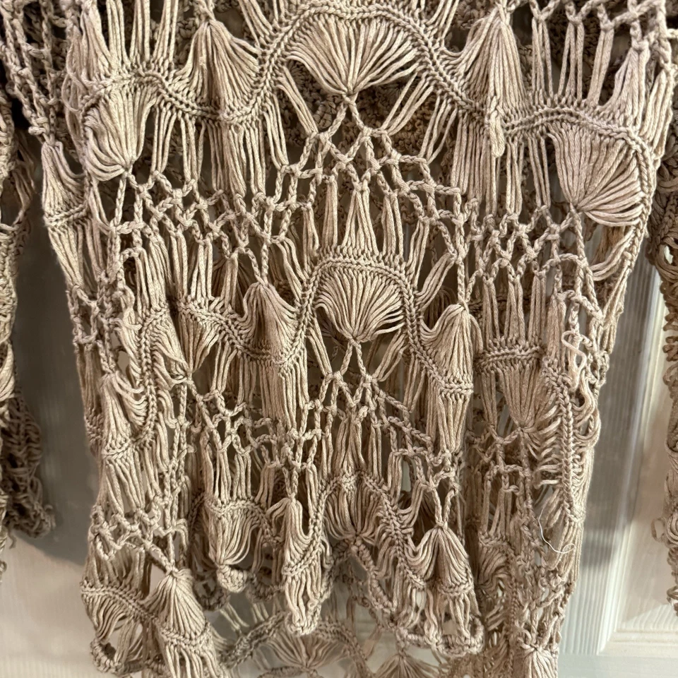 Top Abierto UMGEE Talla 1XL Taupe Boho Chic Lagenlook Whimsigoth Festival Foto 2 de 4