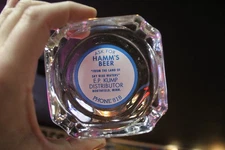 SCARCE 1950s HAMM'S BEER GLASS BAR ASHTRAY KUMP DRINK NORTHFIELD MINNESOTA BREW